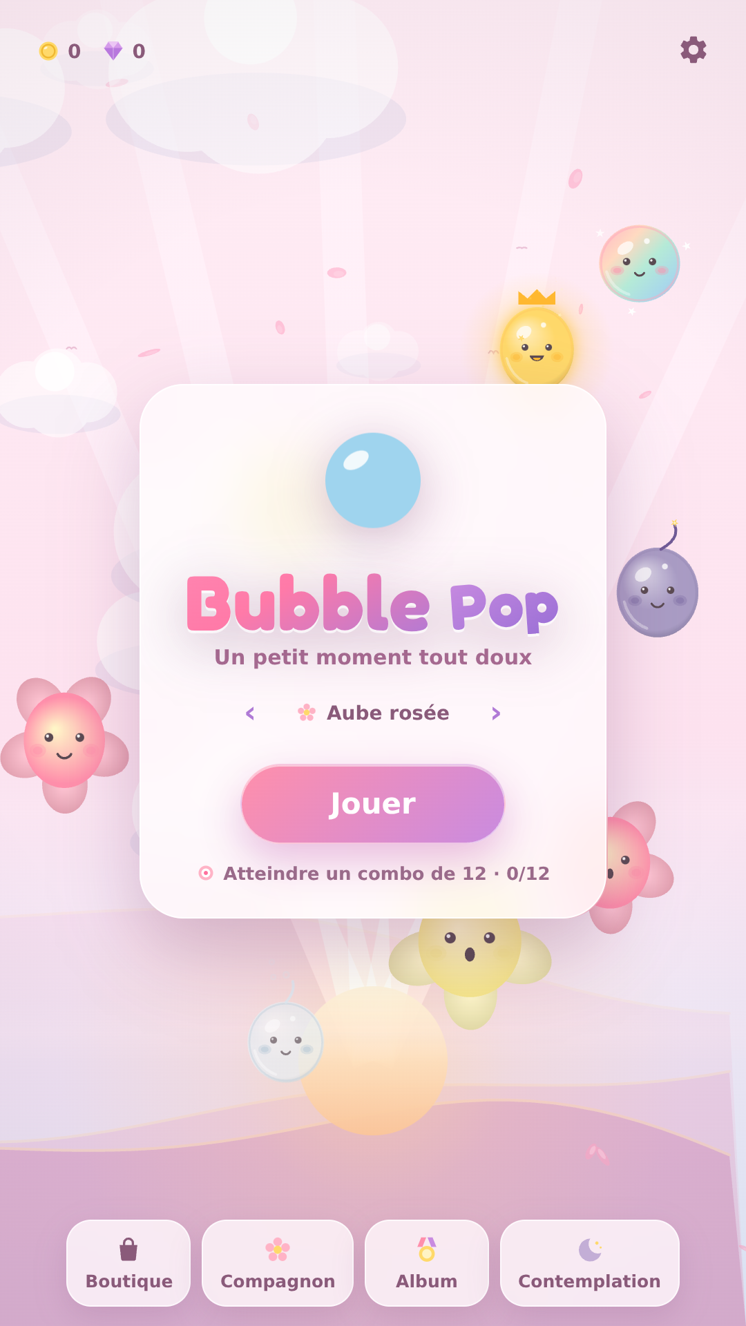 Menu du jeu