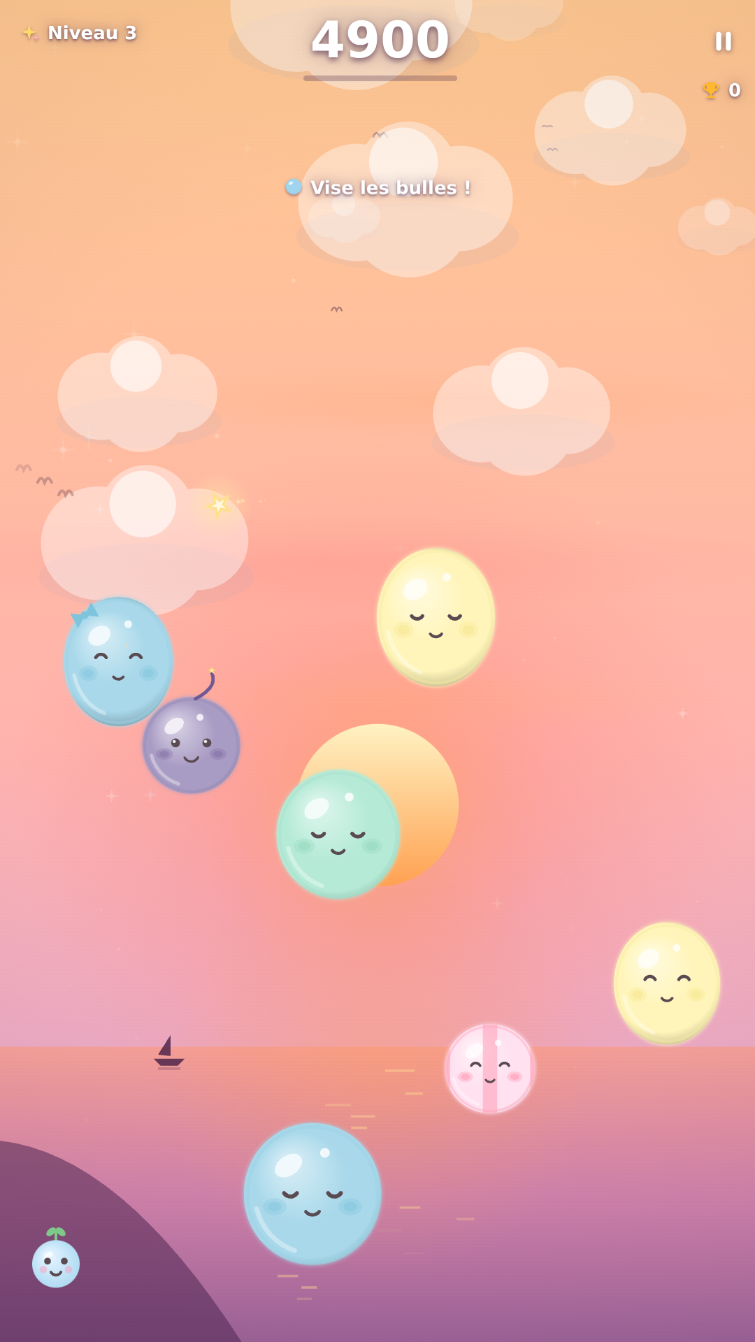 Aperçu de Bubble Pop : un coucher de soleil
